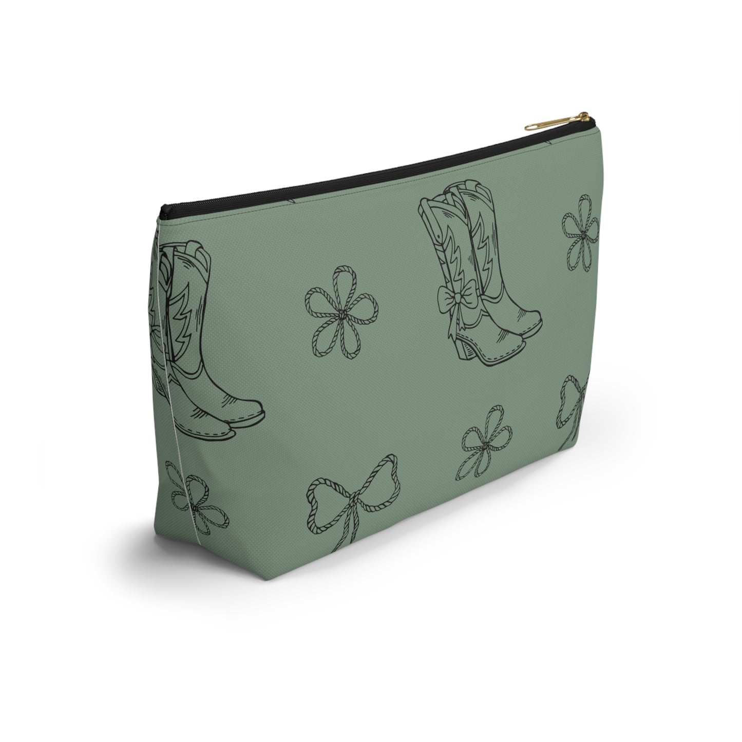 Bows Boots & Rope Flower Cosmetic Bag