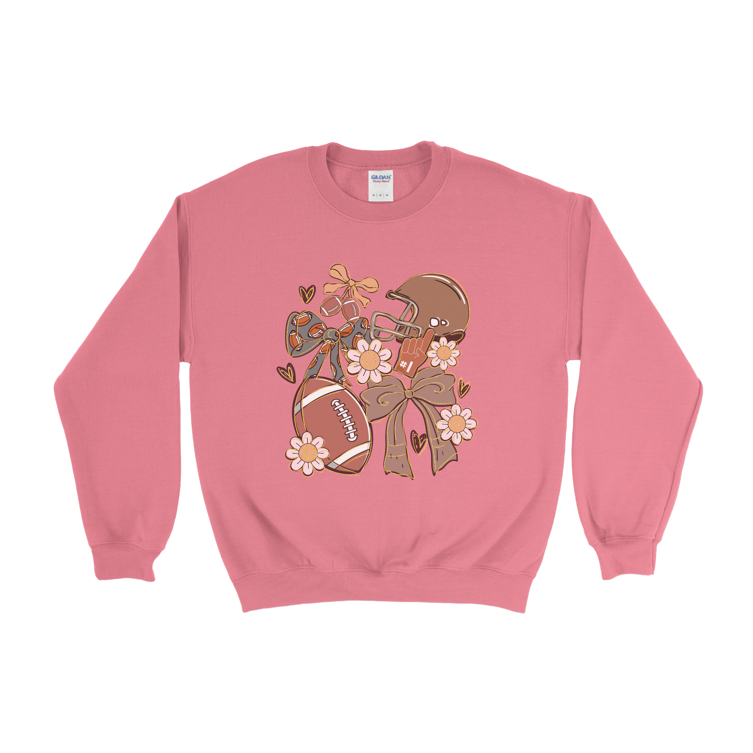 Daisy Bow Football Crewneck