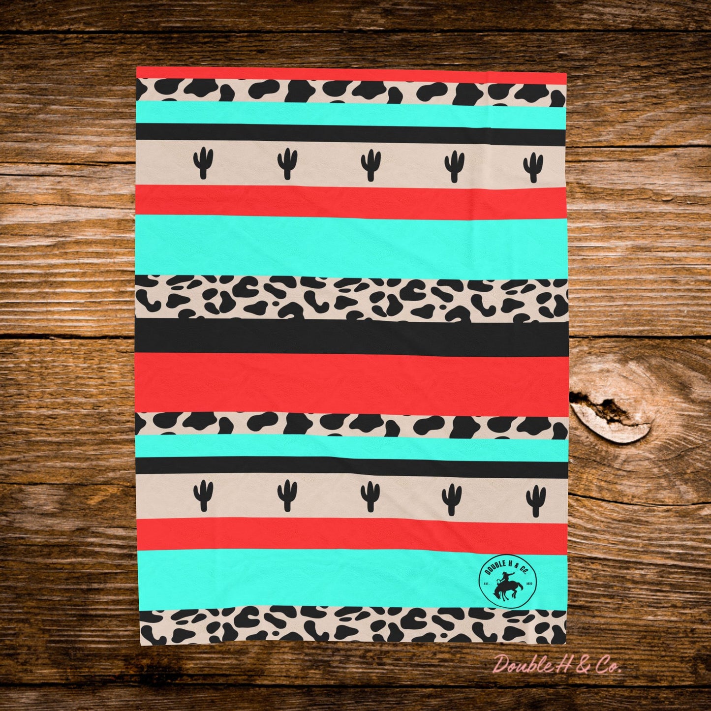 Western Cheetah Serape Throw Blanket