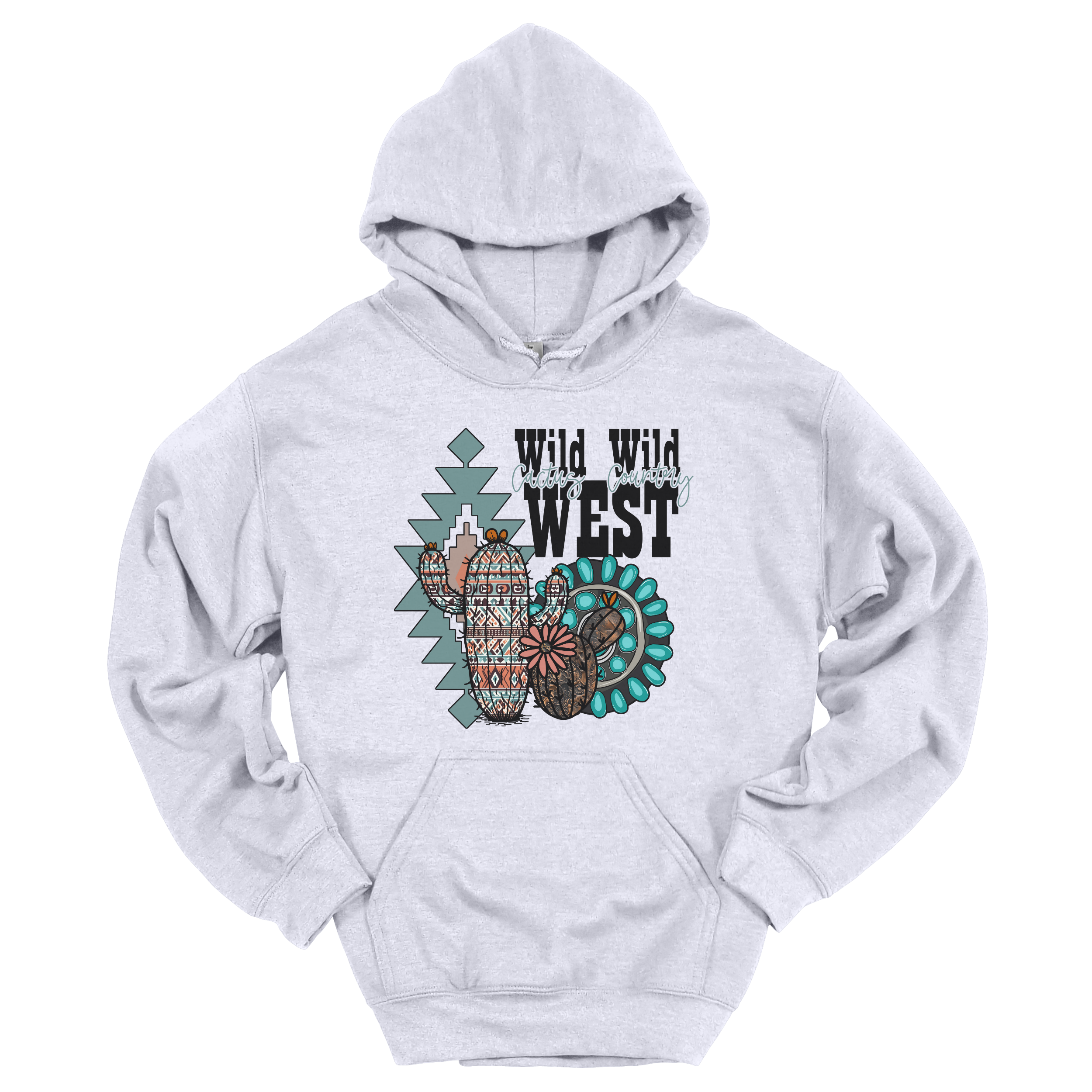 Wild Wild West Turquise Hoodie