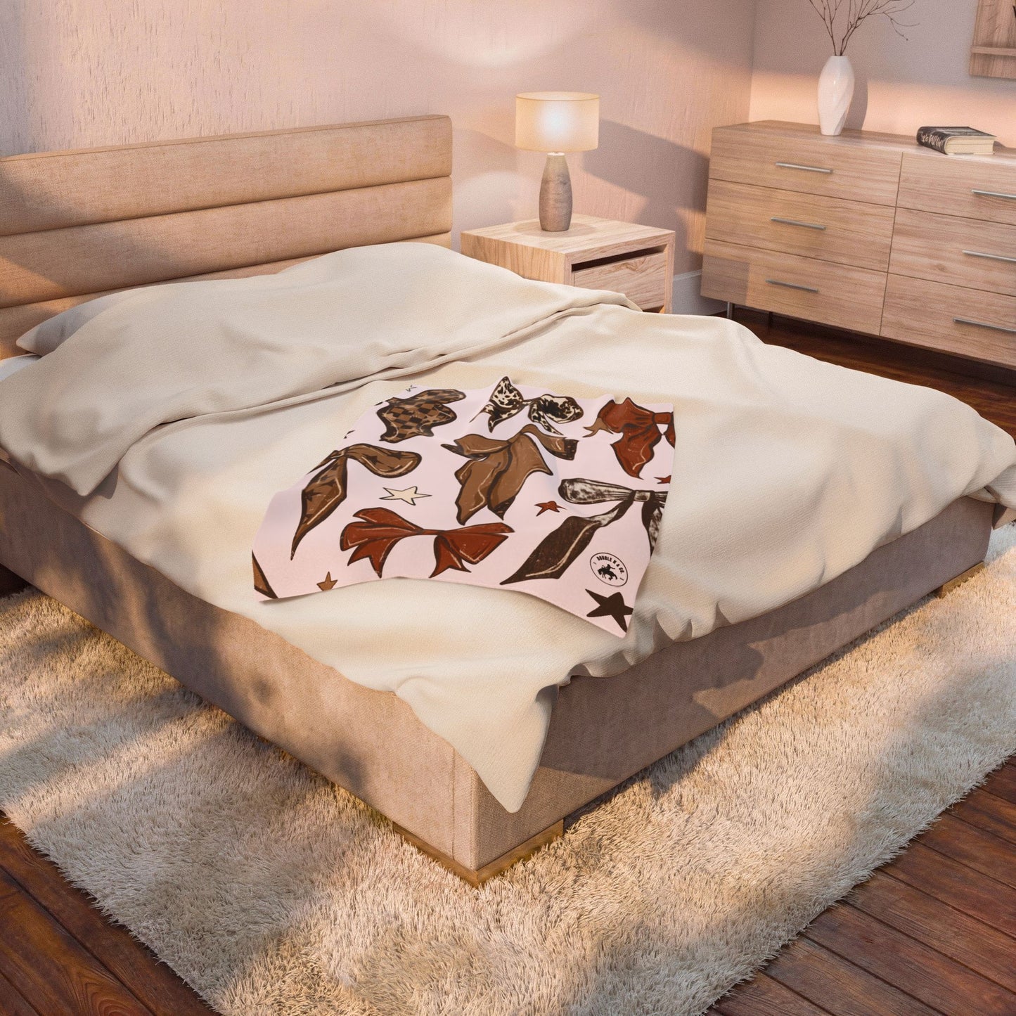 Western Bows Throw Blanket