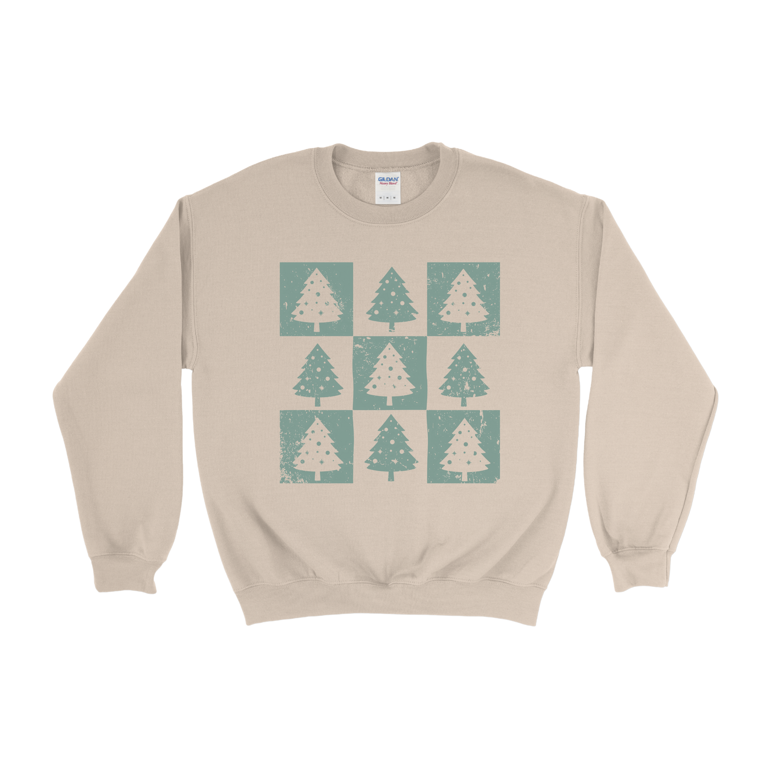 Christmas Tree Checkers Crewneck