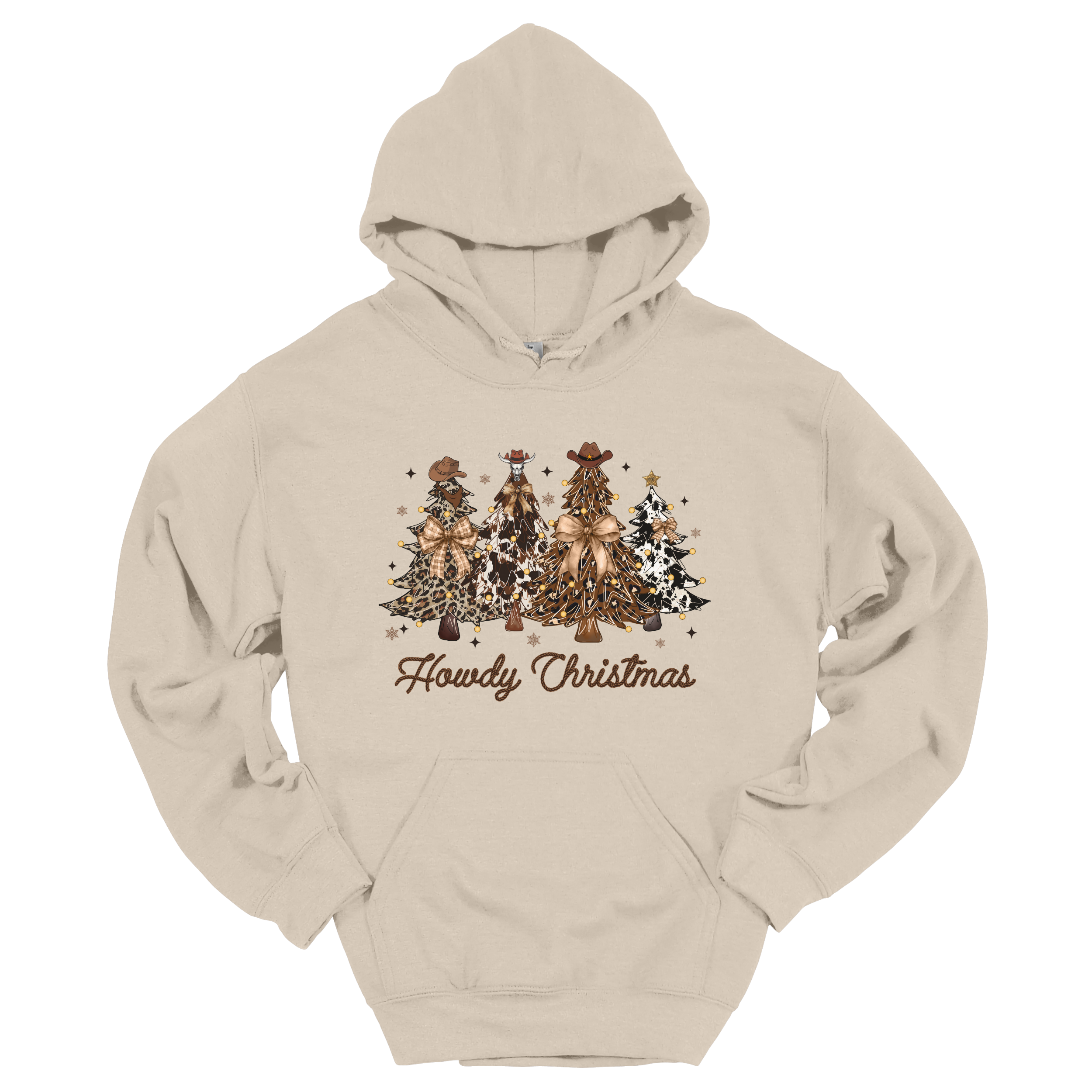 Cowboy Hat Bow Howdy Christmas Hoodie