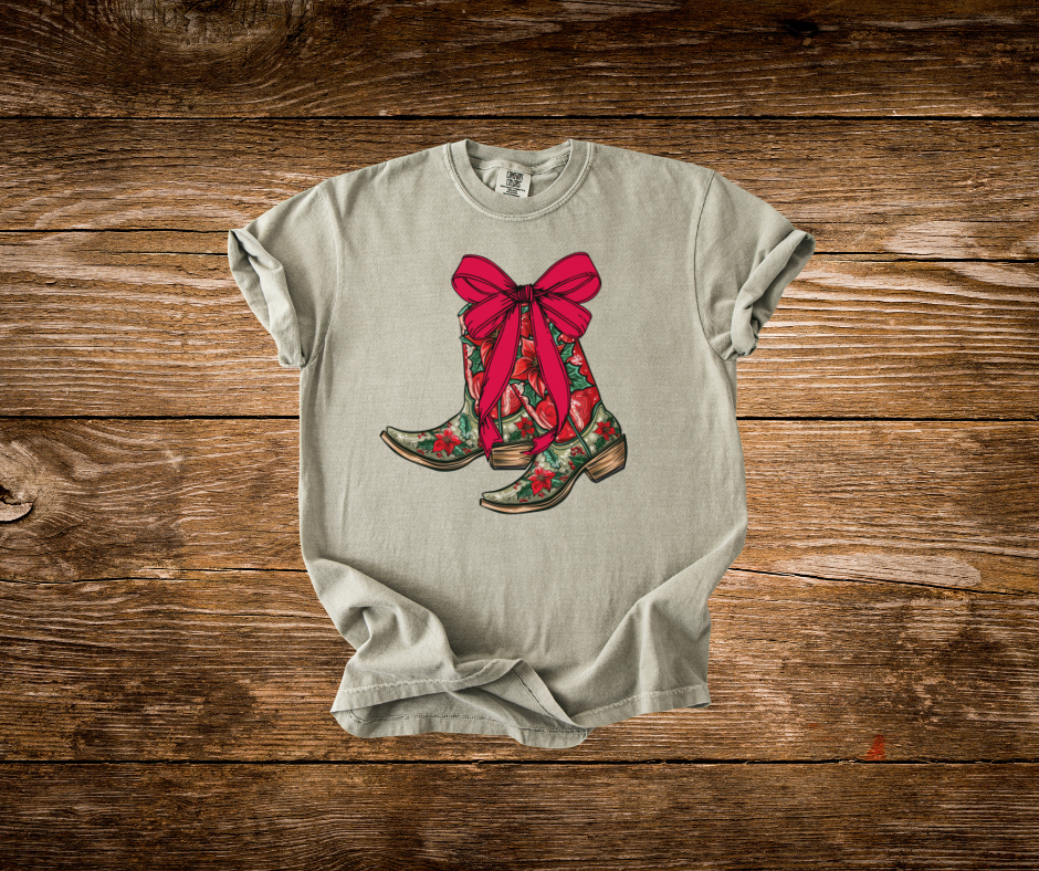 Cowgirl Boot & Bow Tee
