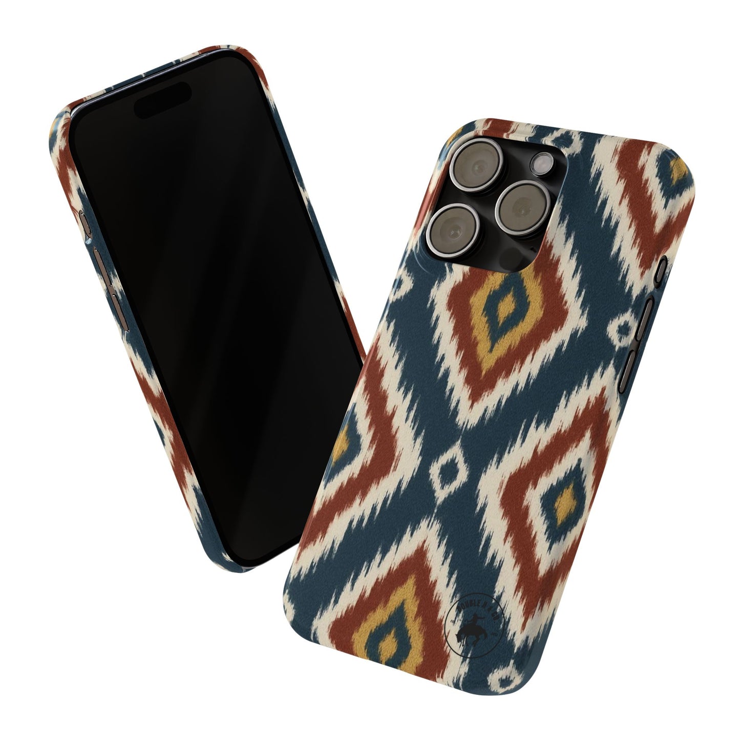 Boho Slim Phone Case — Southwestern Diamond Pattern