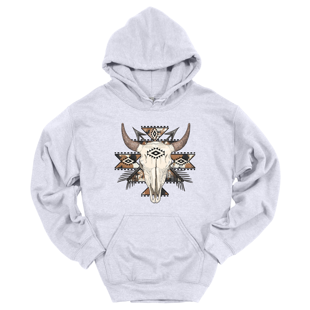 Aztec Cow Skull Hoodie