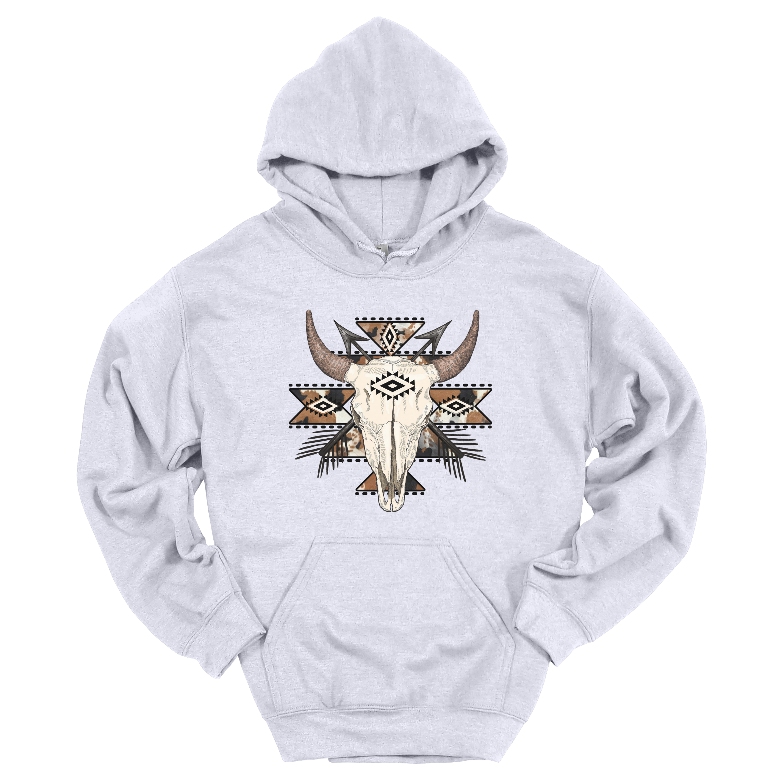 Aztec Cow Skull Hoodie