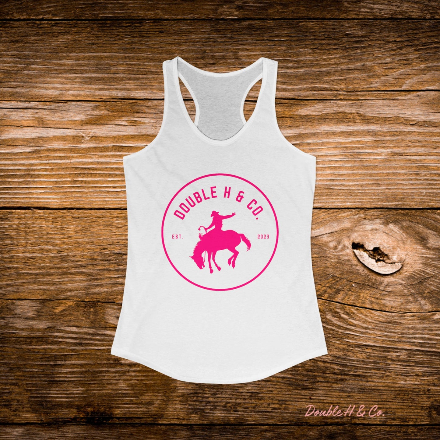 Racerback Tank w/ Hot Pink Logo