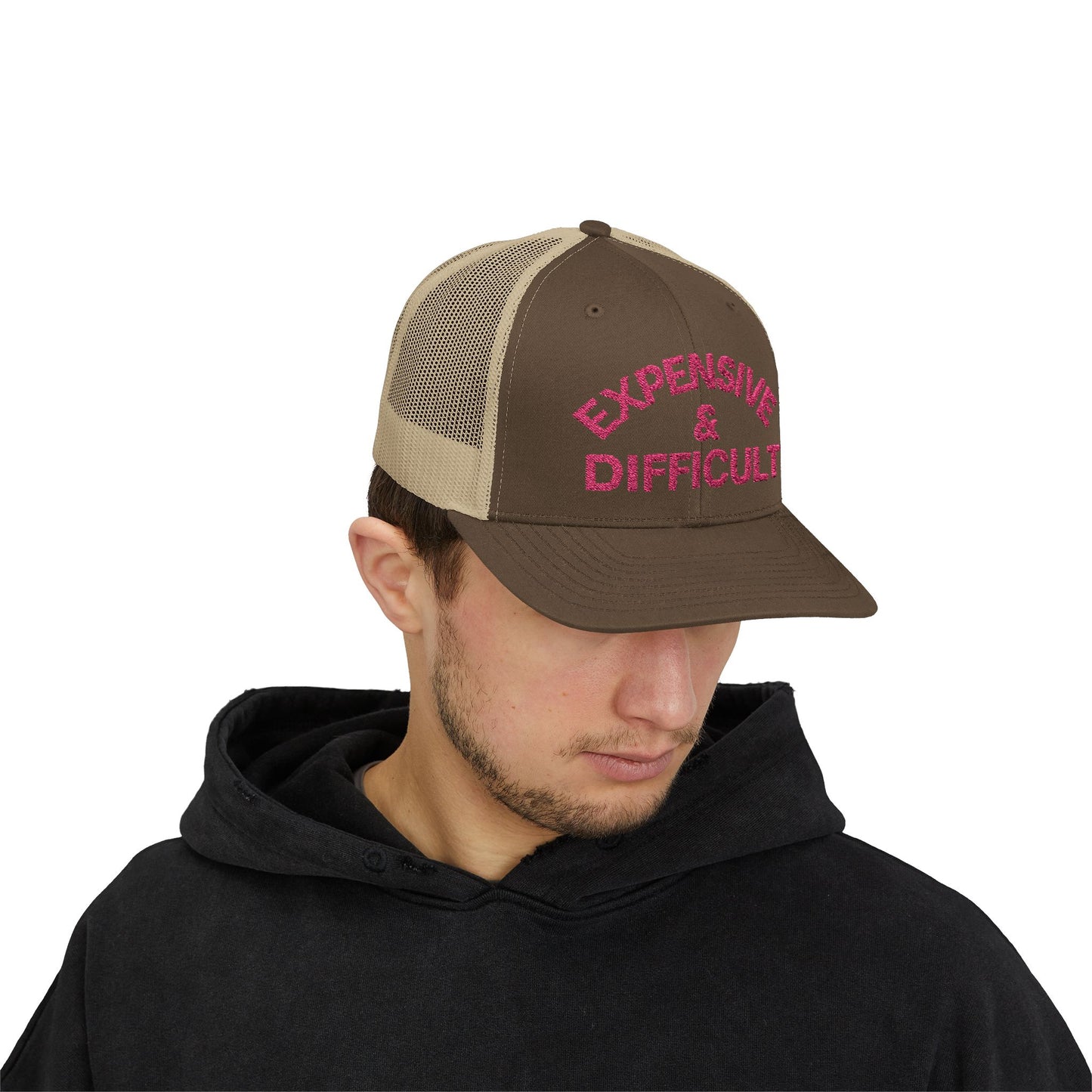 Expensive & Difficult Embroidered Trucker Hat
