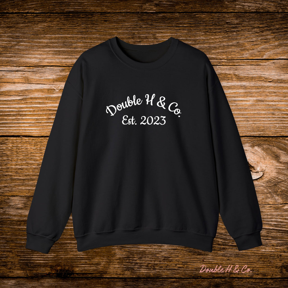 Double H & Co. Embroidered Crewneck - White