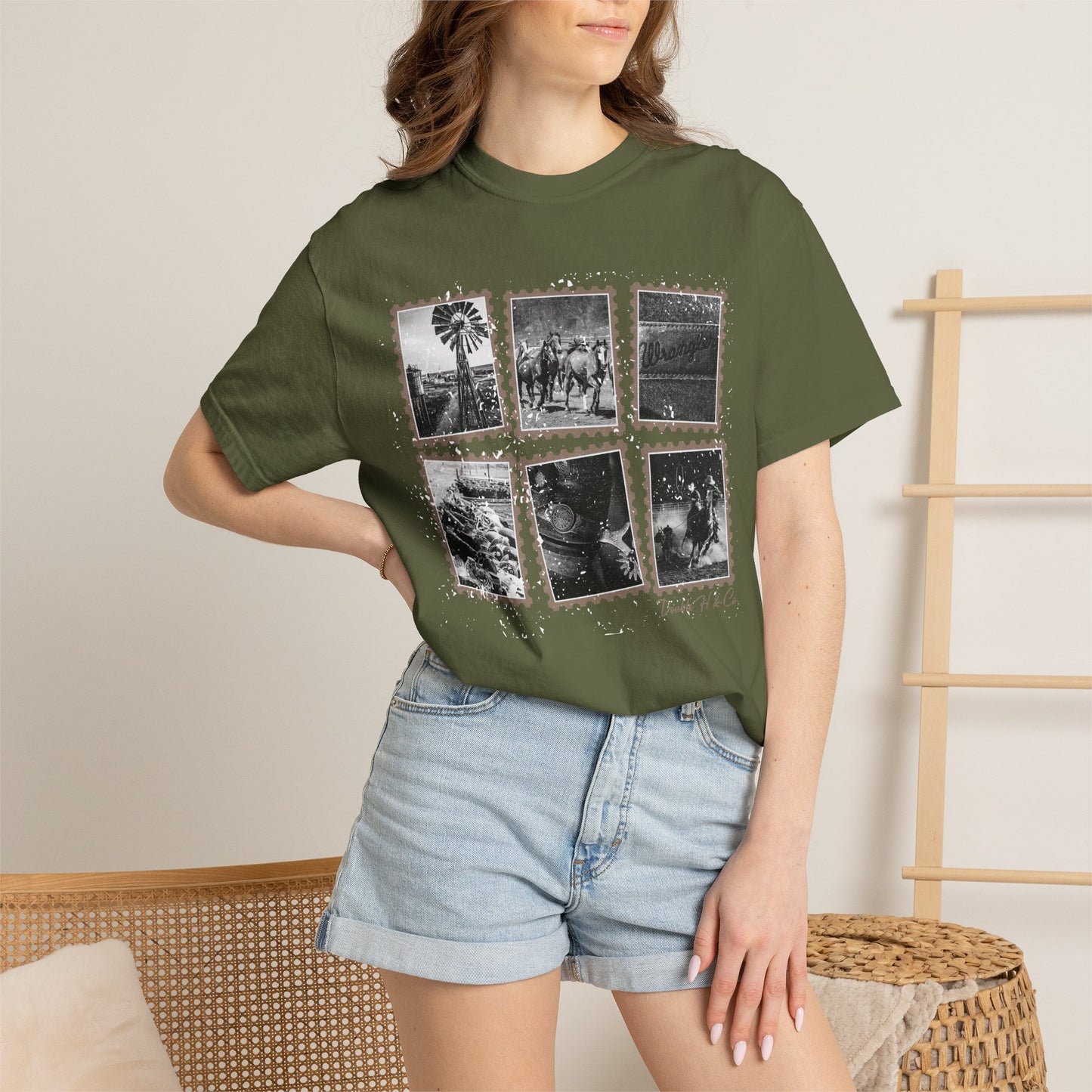 Rustic Postage Stamp Tee