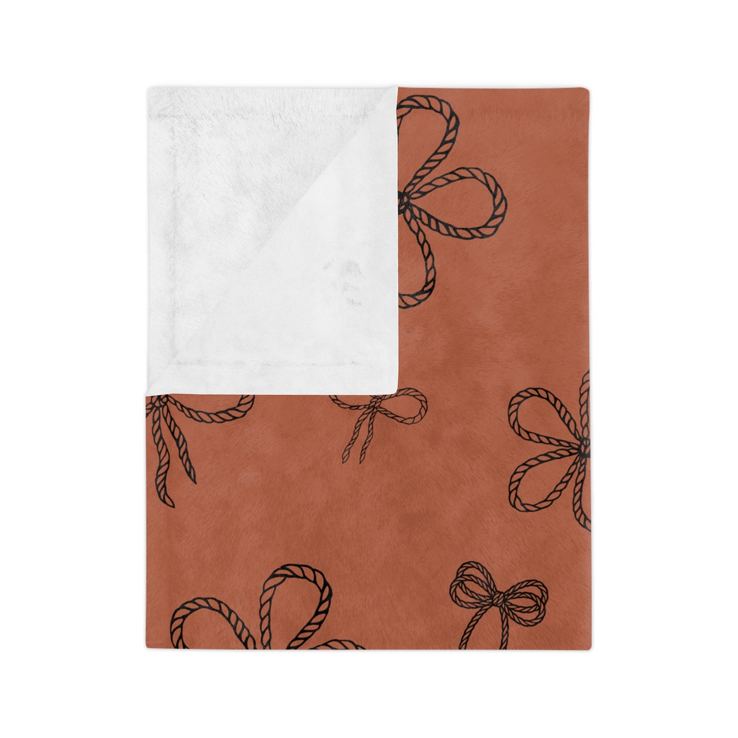 Rope Flowers & Bows Throw Blanket
