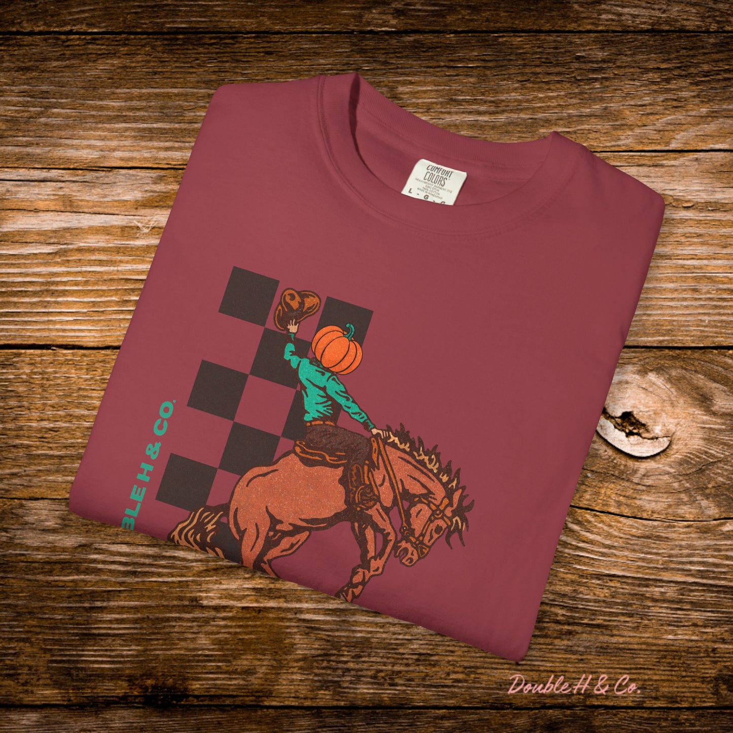 Pumpkin Bucking Horse Tee