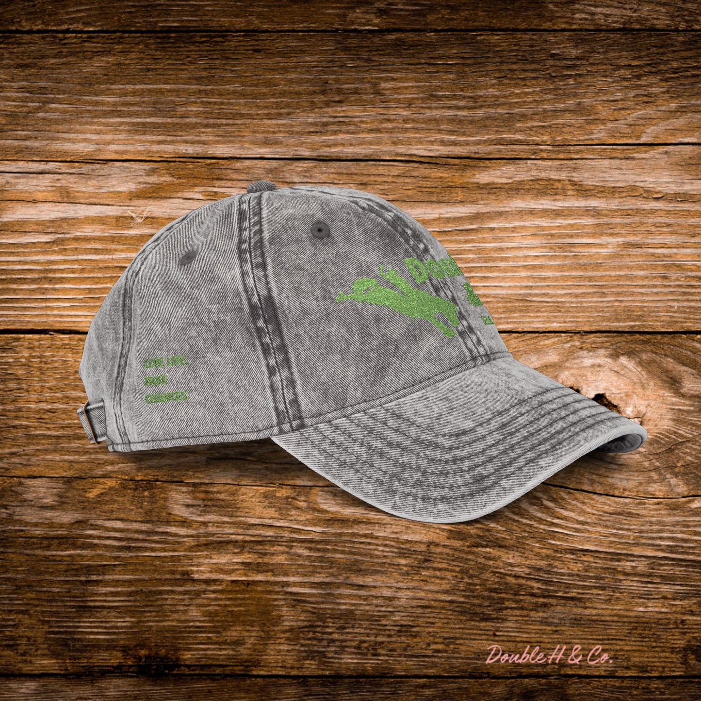 Vintage Embroidered Baseball Cap – Olive Logo