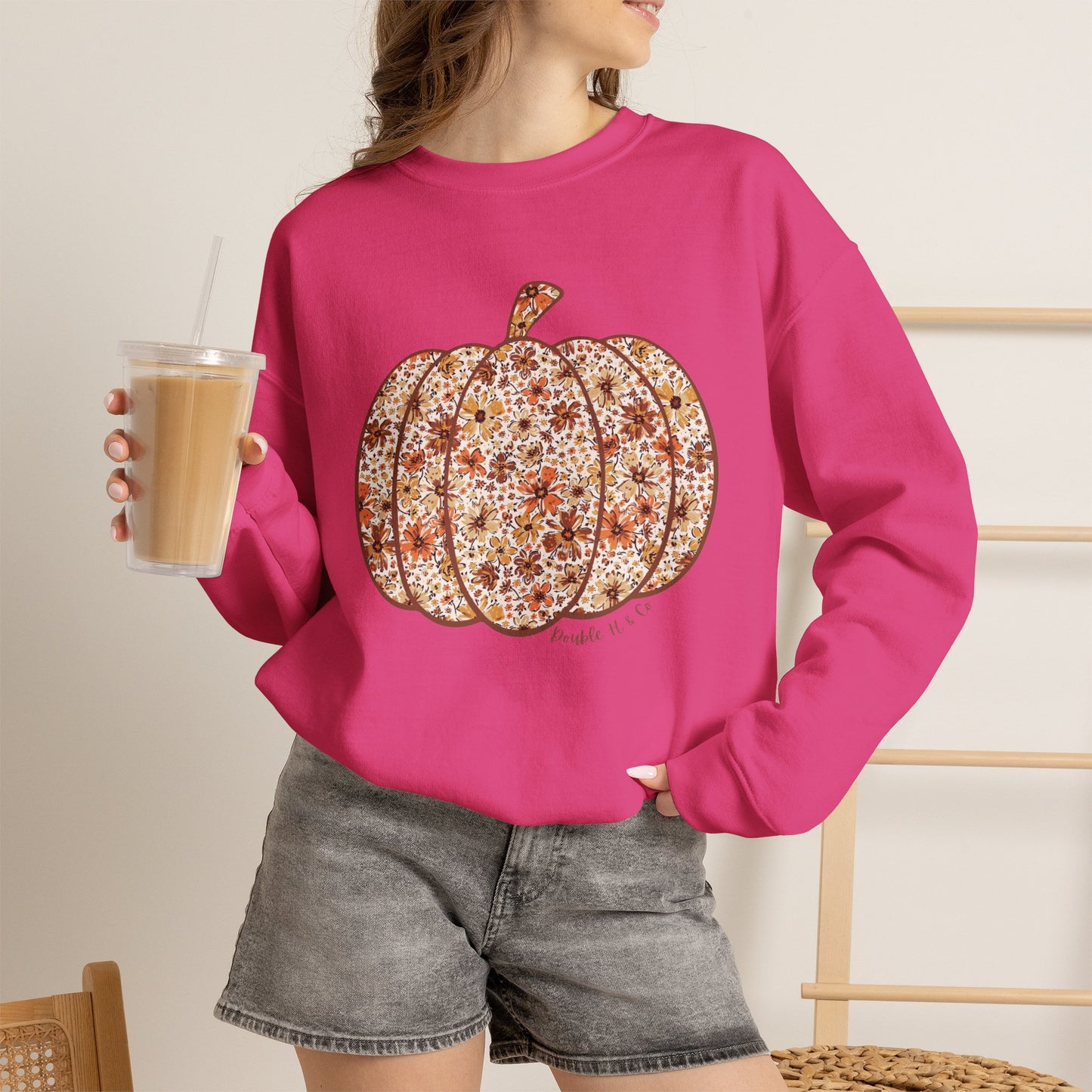 Floral Pumpkin Crewneck