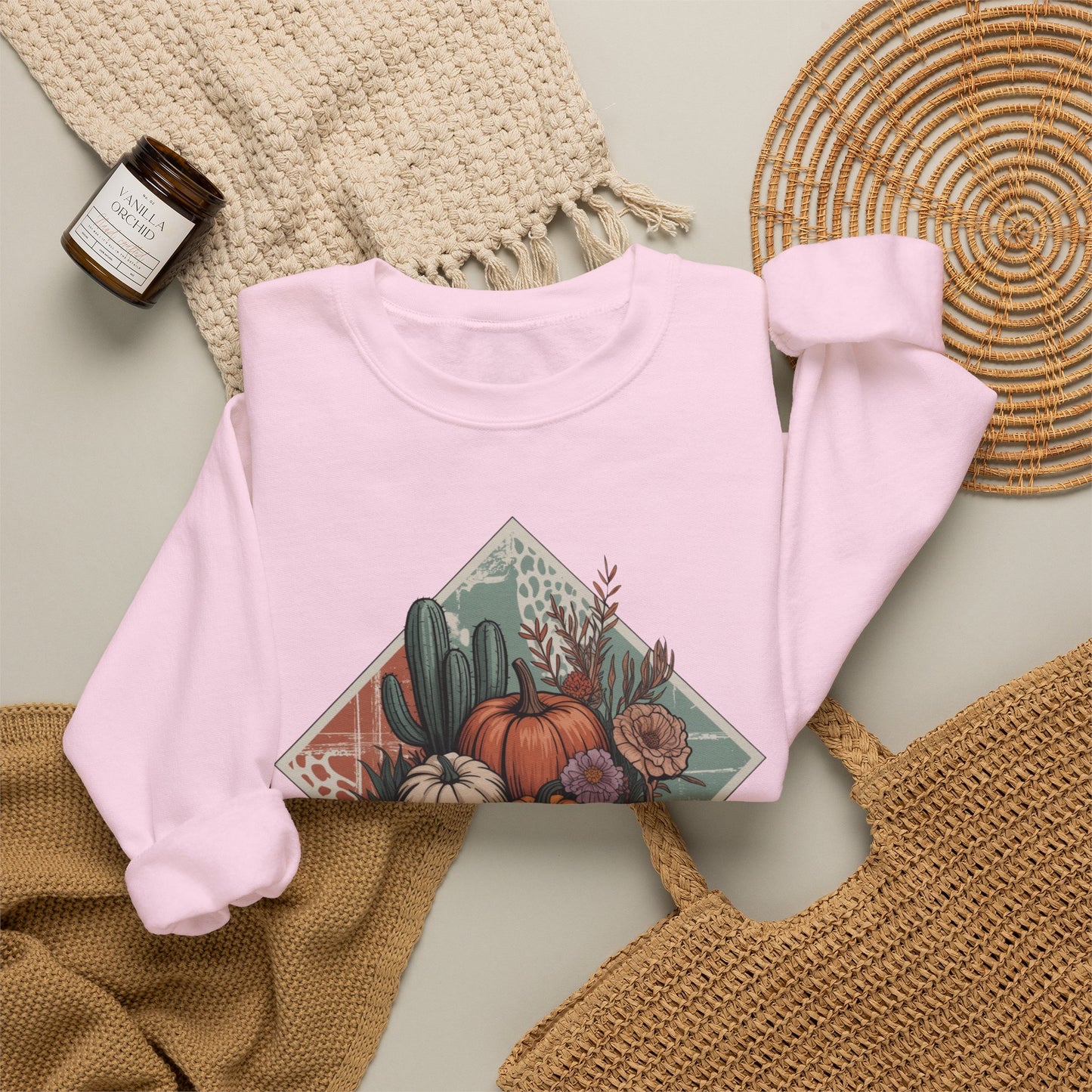Rustic Fall Pumpkin Crewneck