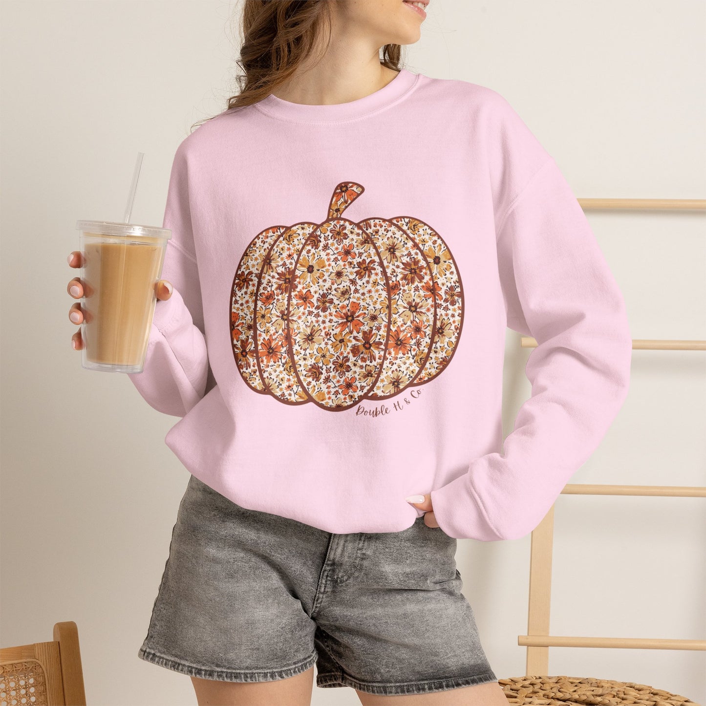 Floral Pumpkin Crewneck
