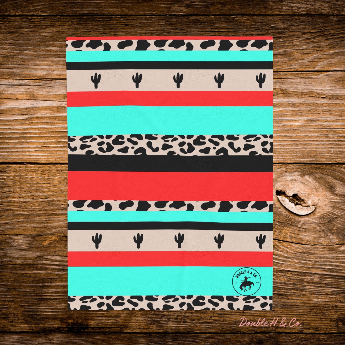 Western Cheetah Serape Throw Blanket