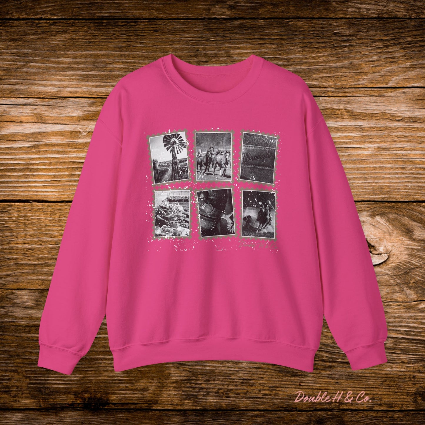 Rustic Postage Stamp Crewneck