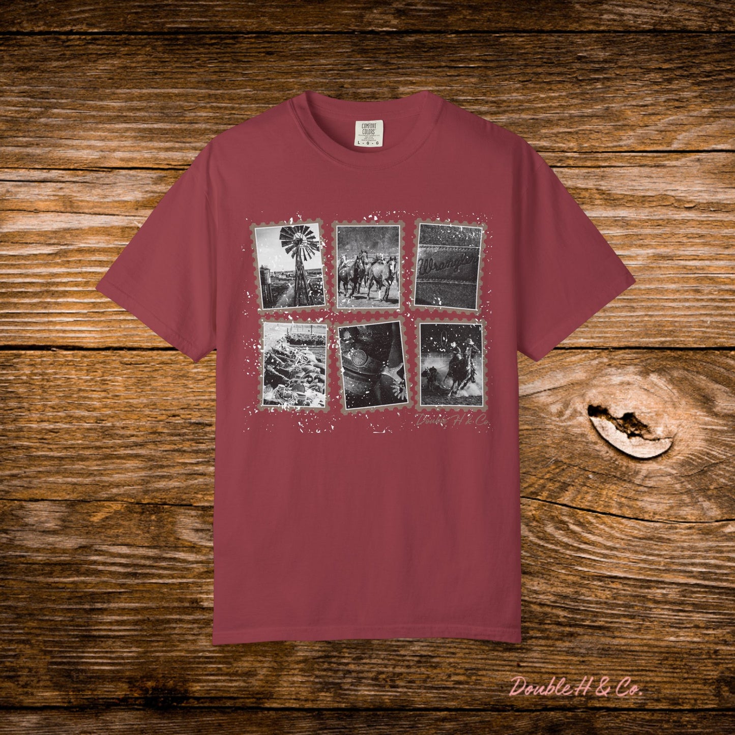 Rustic Postage Stamp Tee