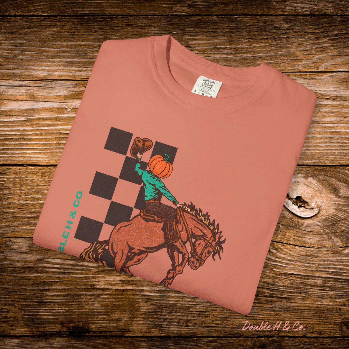 Pumpkin Bucking Horse Tee