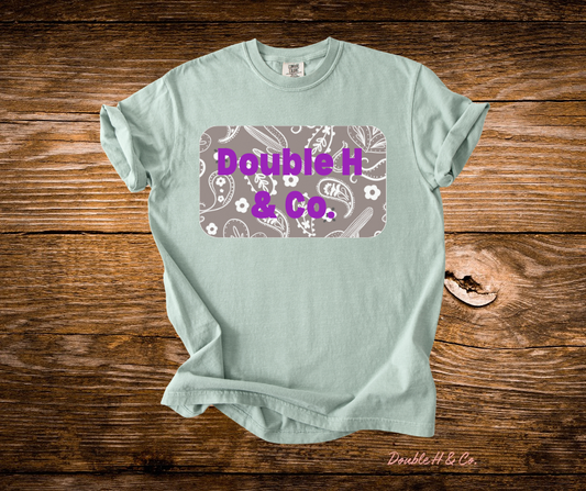 Purple & Paisley Double H & Co. Tee