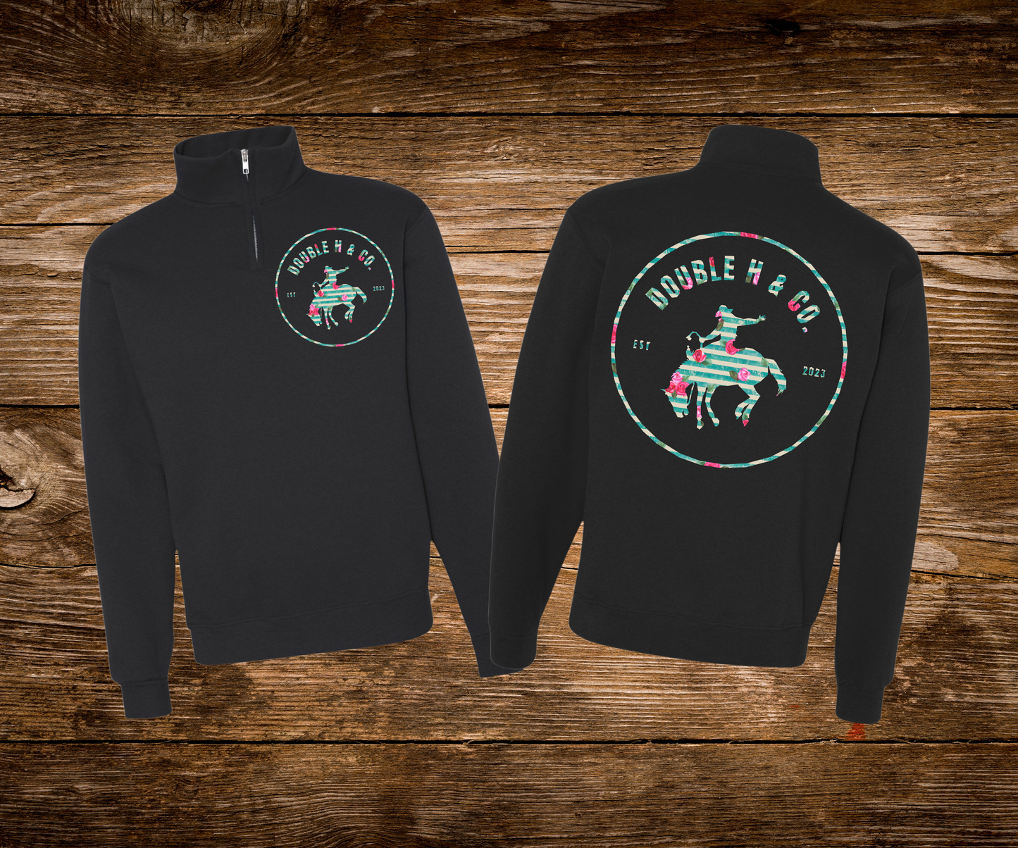 Double H & Co Logo Quarter Zip