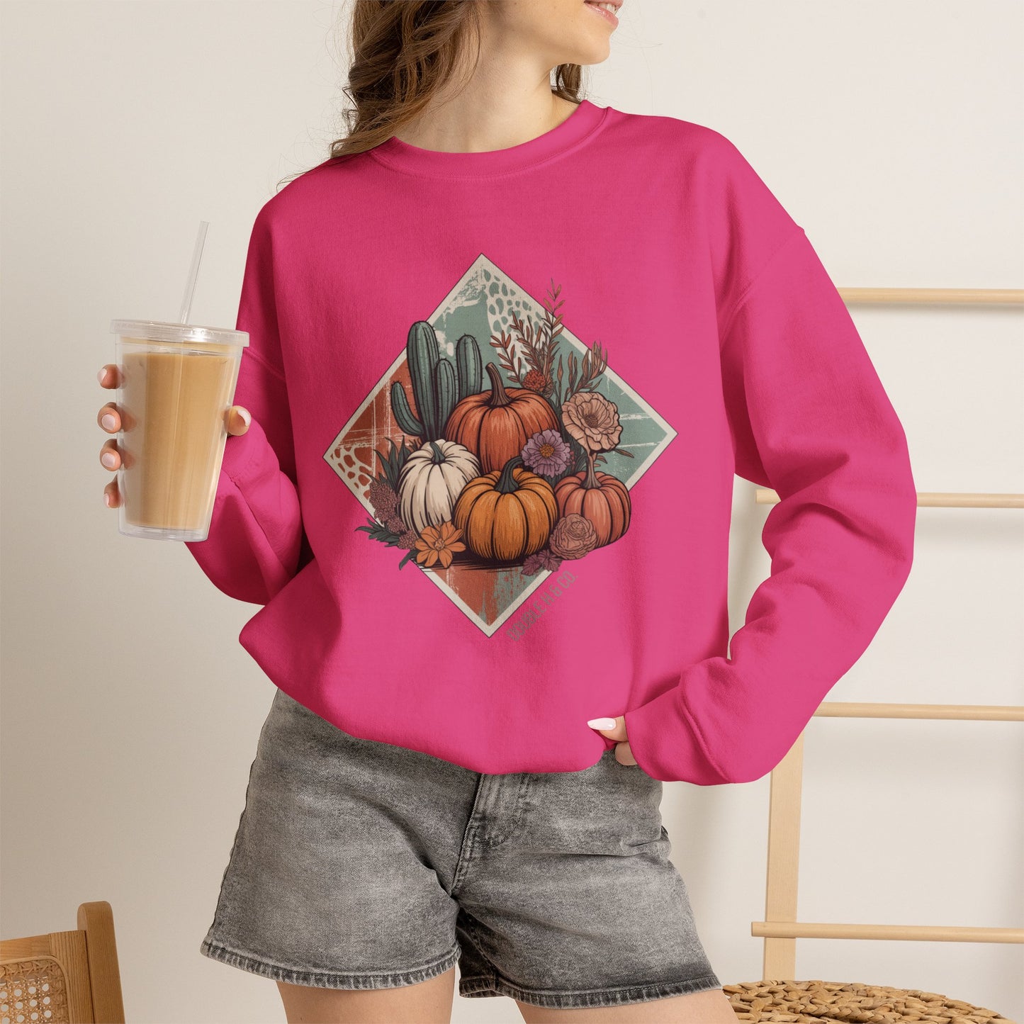 Rustic Fall Pumpkin Crewneck