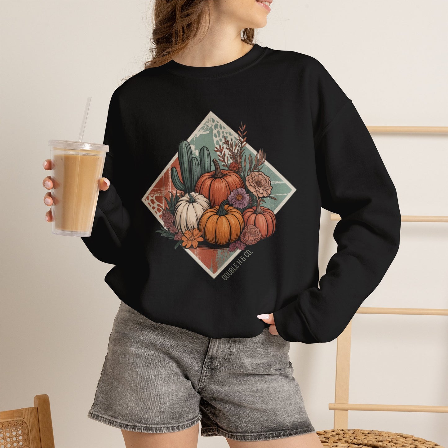 Rustic Fall Pumpkin Crewneck