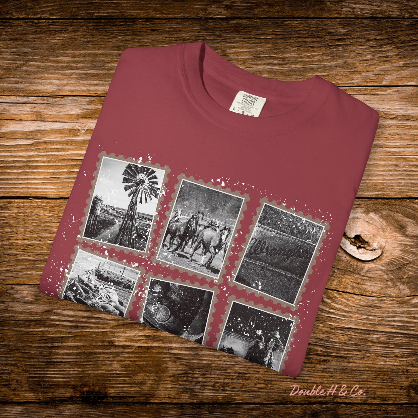 Rustic Postage Stamp Tee