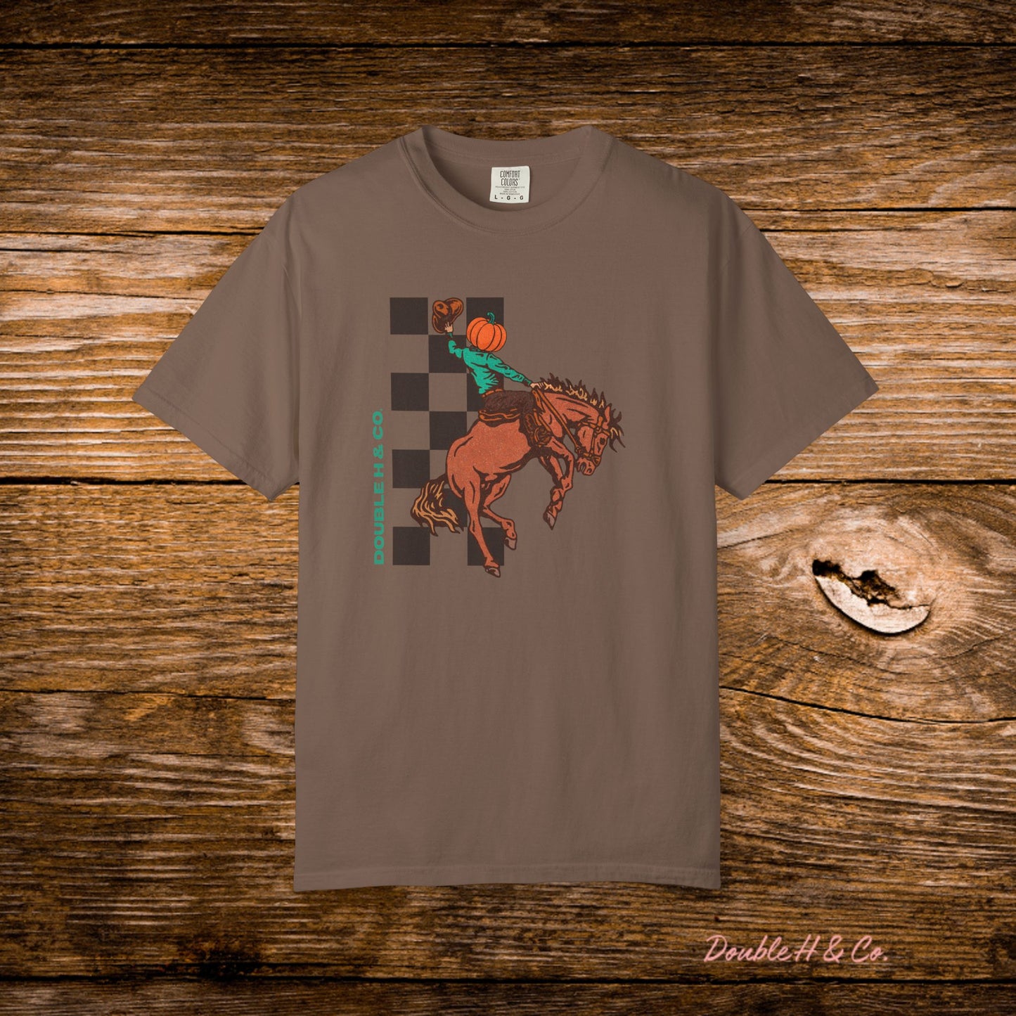 Pumpkin Bucking Horse Tee