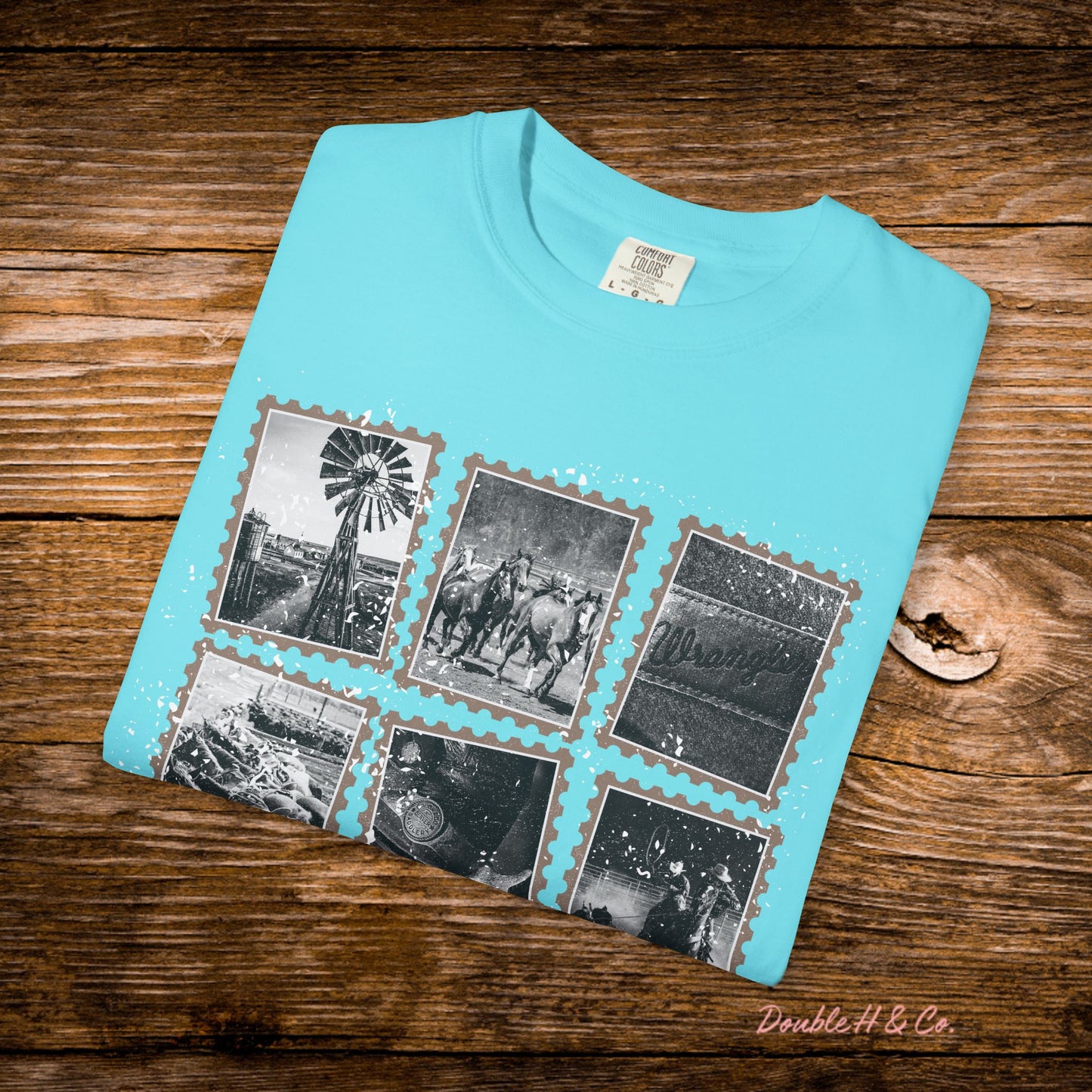 Rustic Postage Stamp Tee