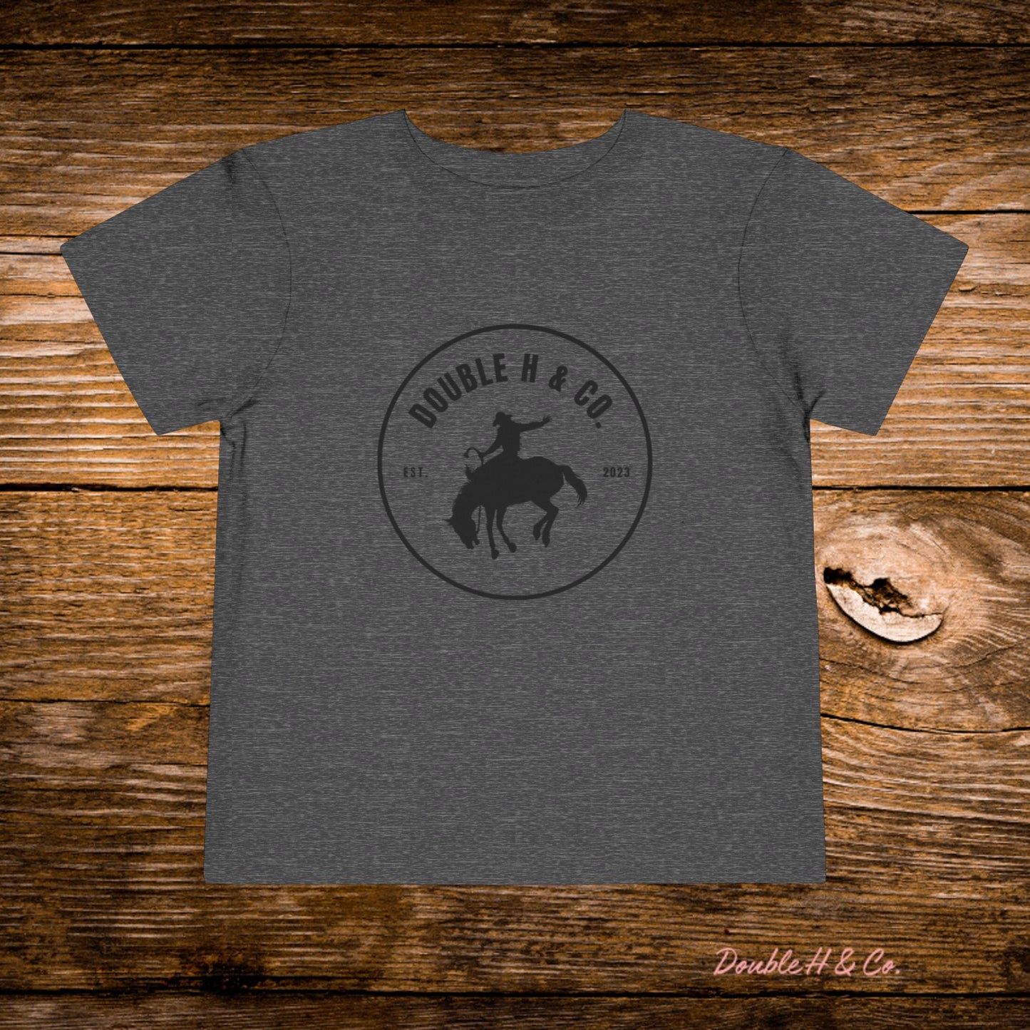 Black Double H & Co Logo Toddler Tee