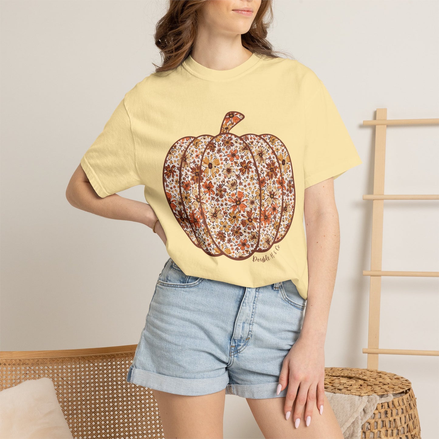Floral Pumpkin Tee
