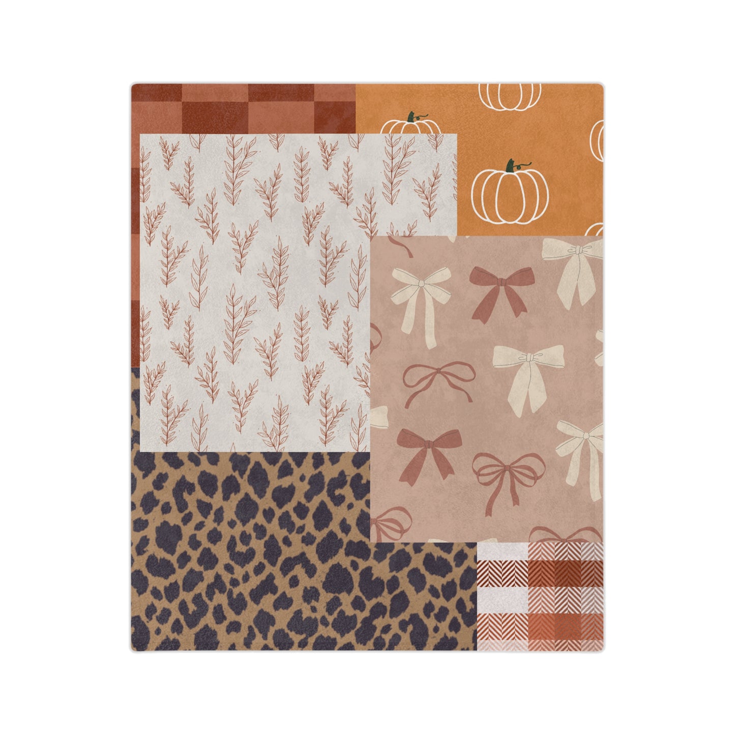 Fall Patchwork Throw Blanket