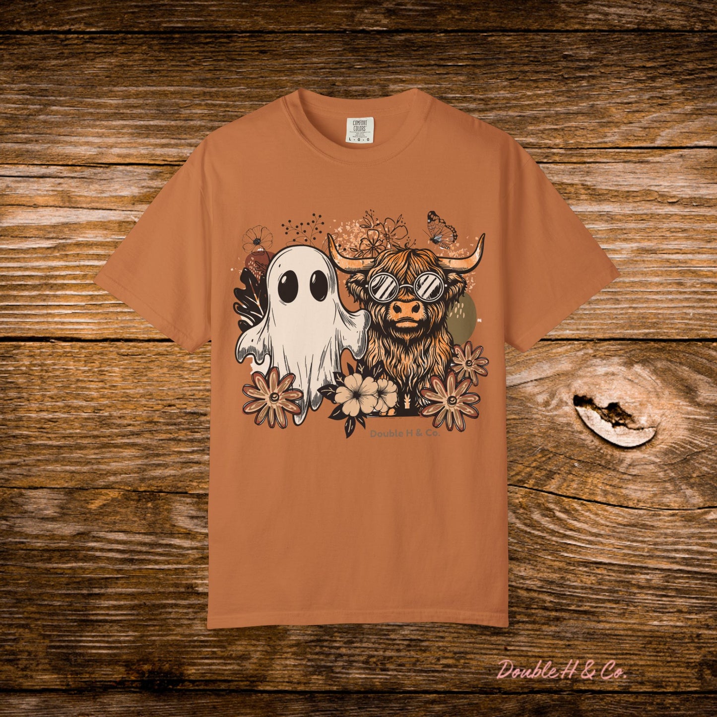 Floral Cow & Ghost Tee