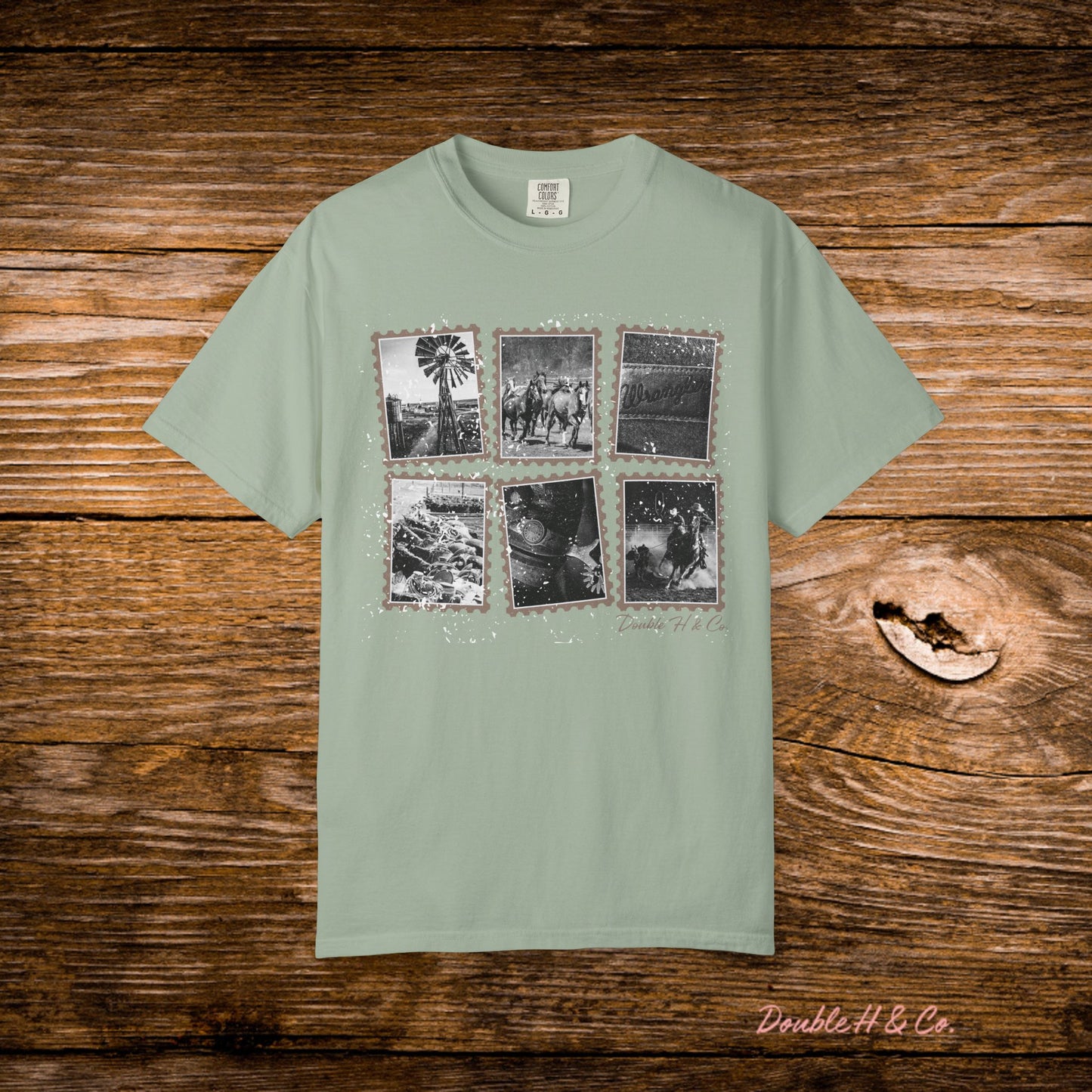 Rustic Postage Stamp Tee
