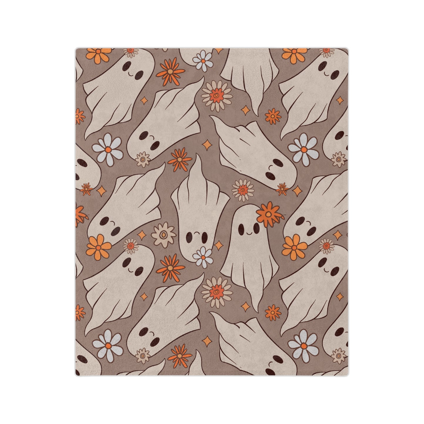 Flowers & Ghosts Throw Blanket