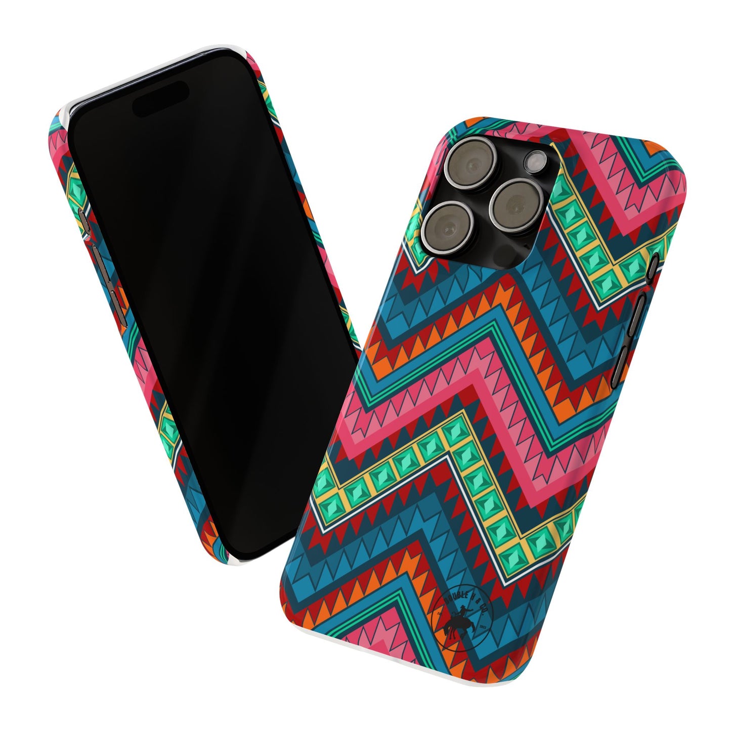 Slim Phone Case — Colorful Chevron Aztec Pattern