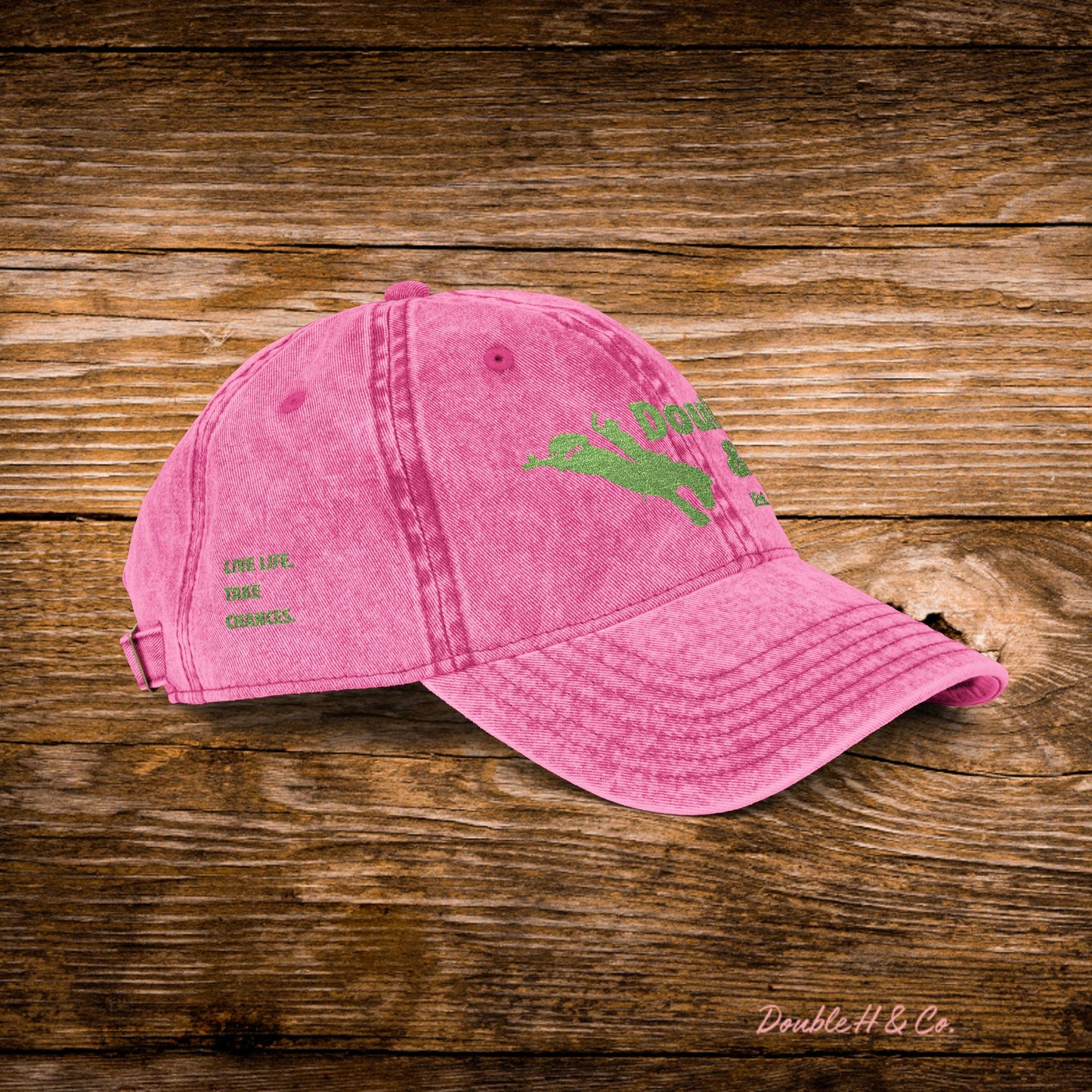 Vintage Embroidered Baseball Cap – Olive Logo
