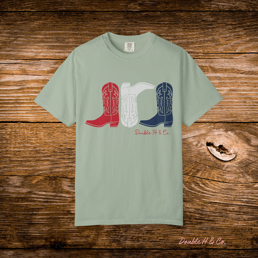 Patriotic Cowboy Boots Tee