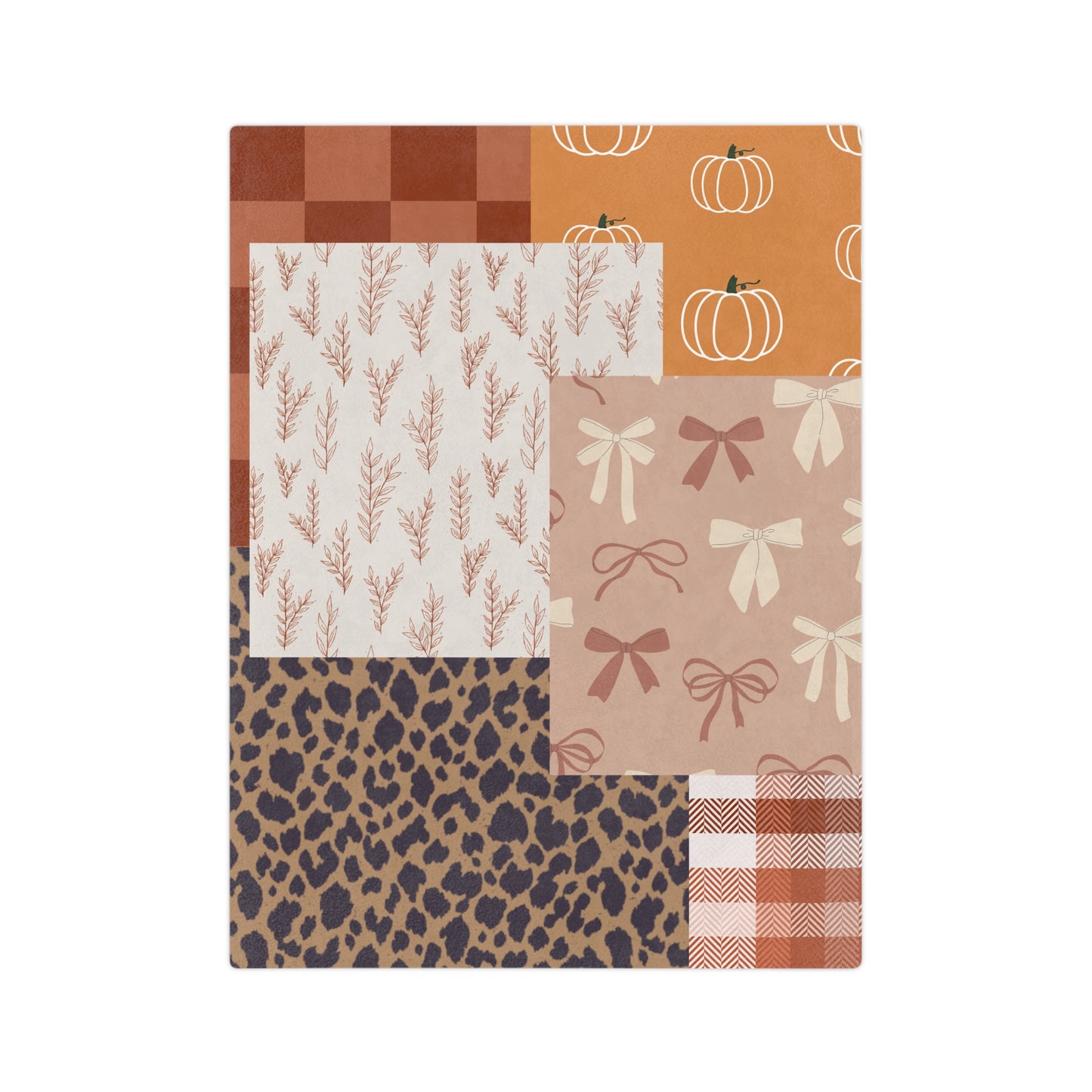 Fall Patchwork Throw Blanket