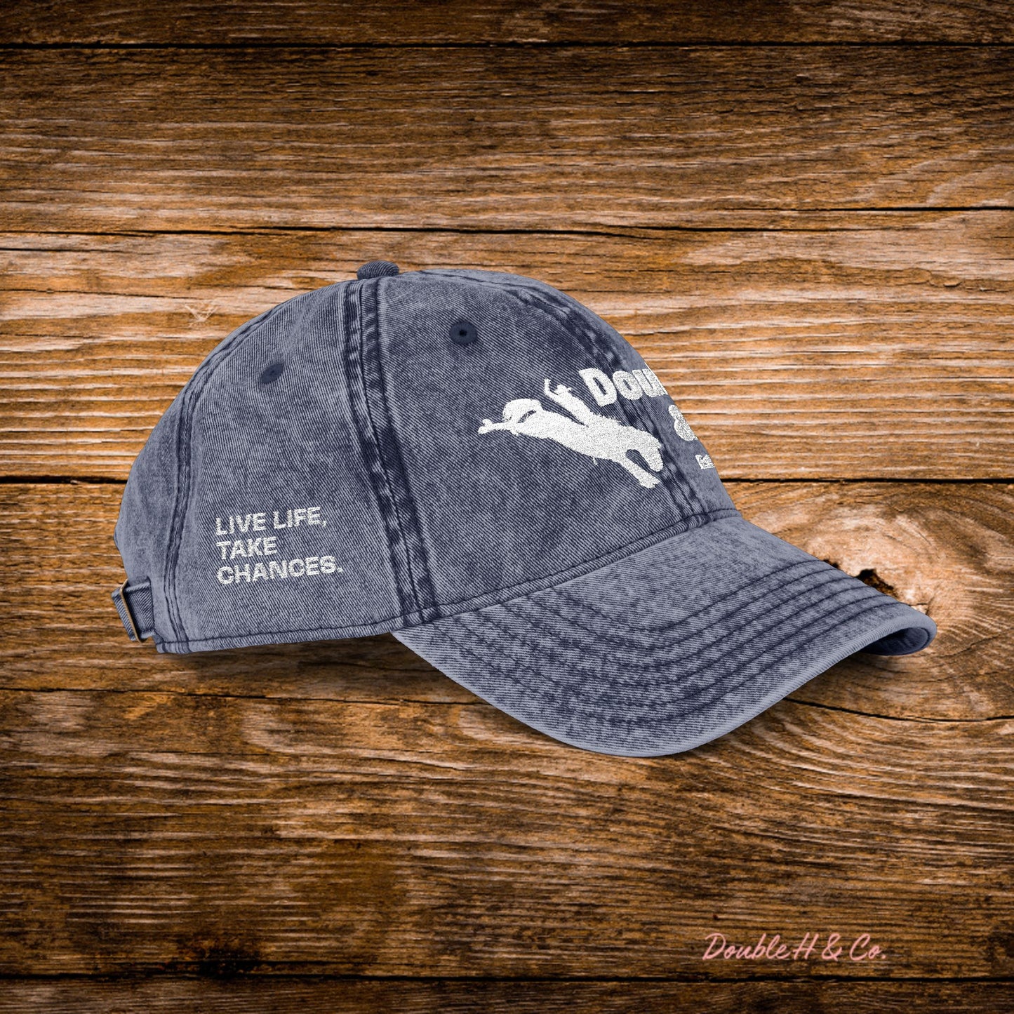 Vintage Embroidered Baseball Cap – White Logo