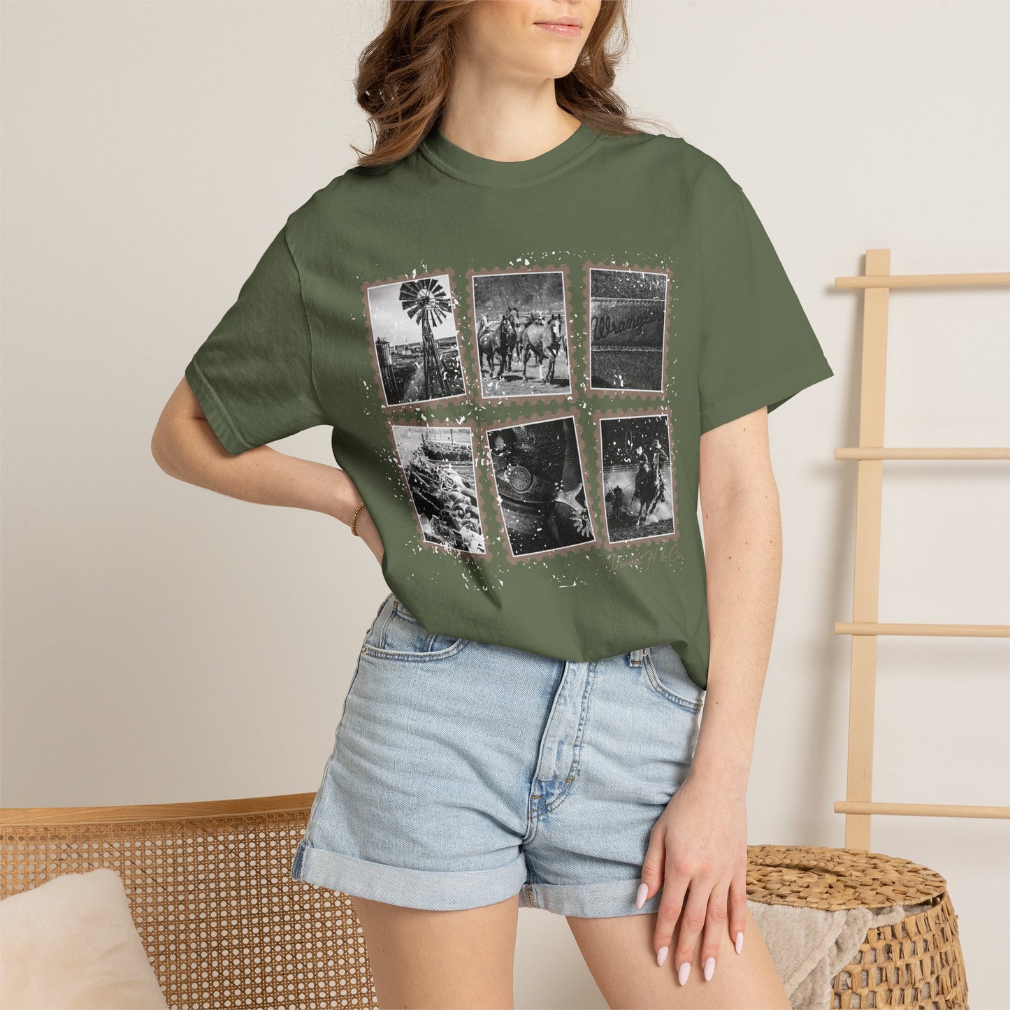 Rustic Postage Stamp Tee