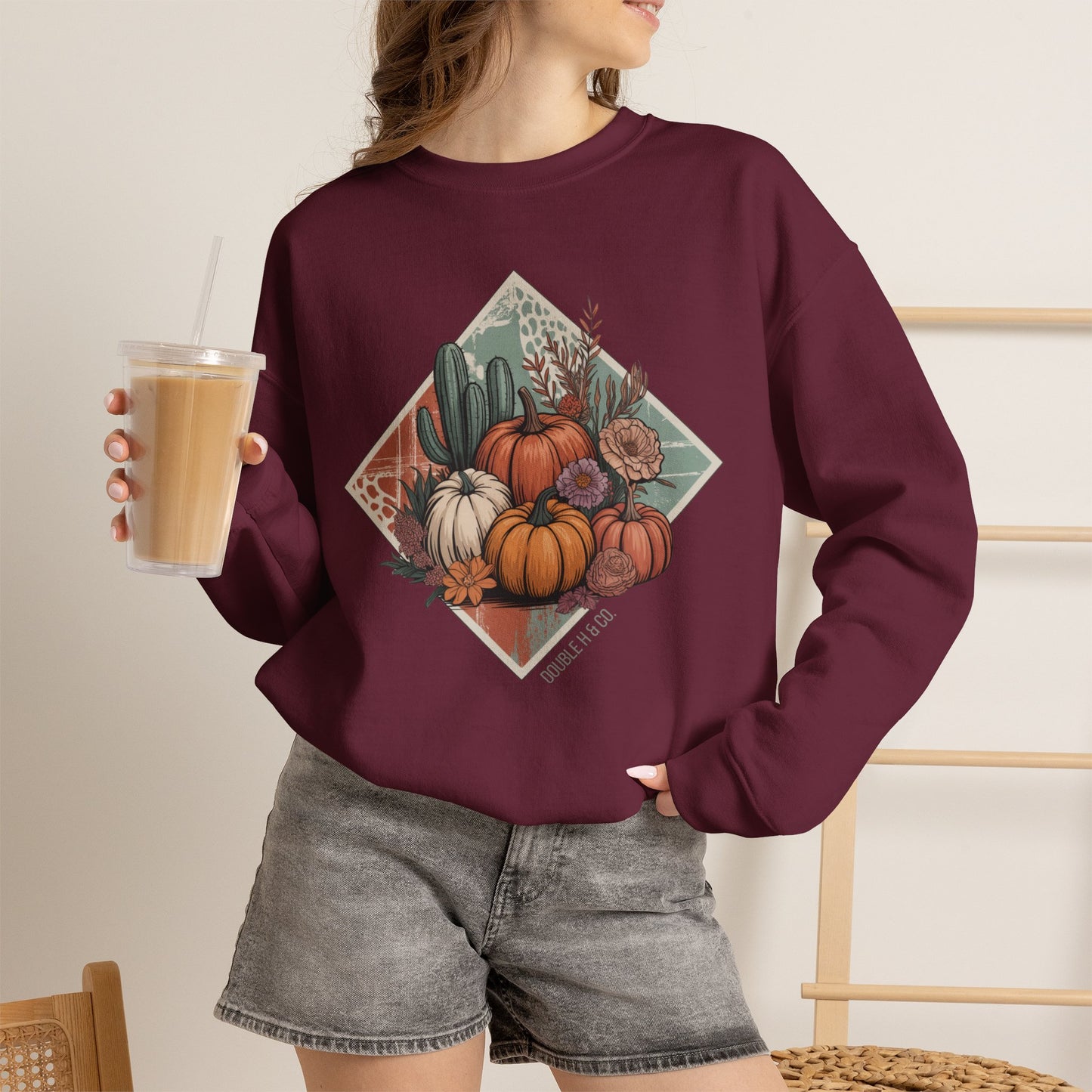 Rustic Fall Pumpkin Crewneck
