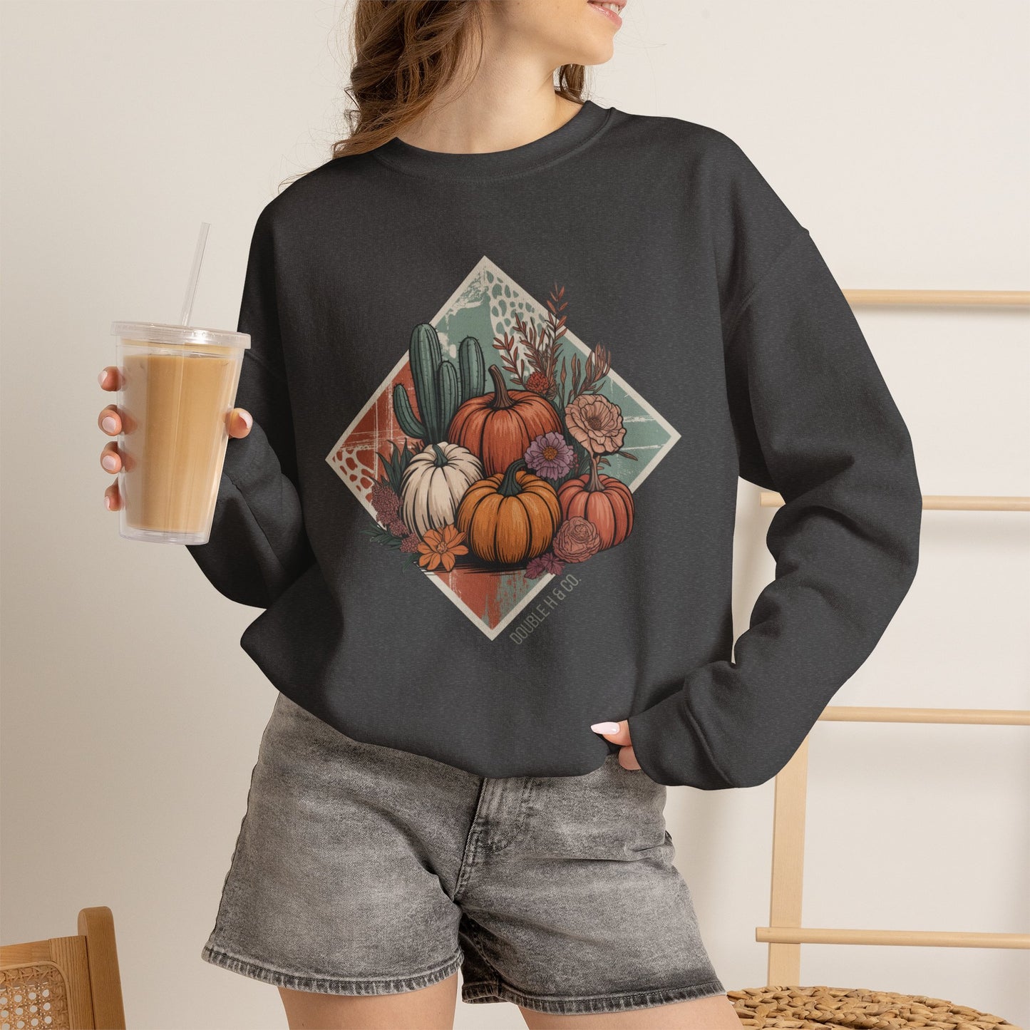 Rustic Fall Pumpkin Crewneck
