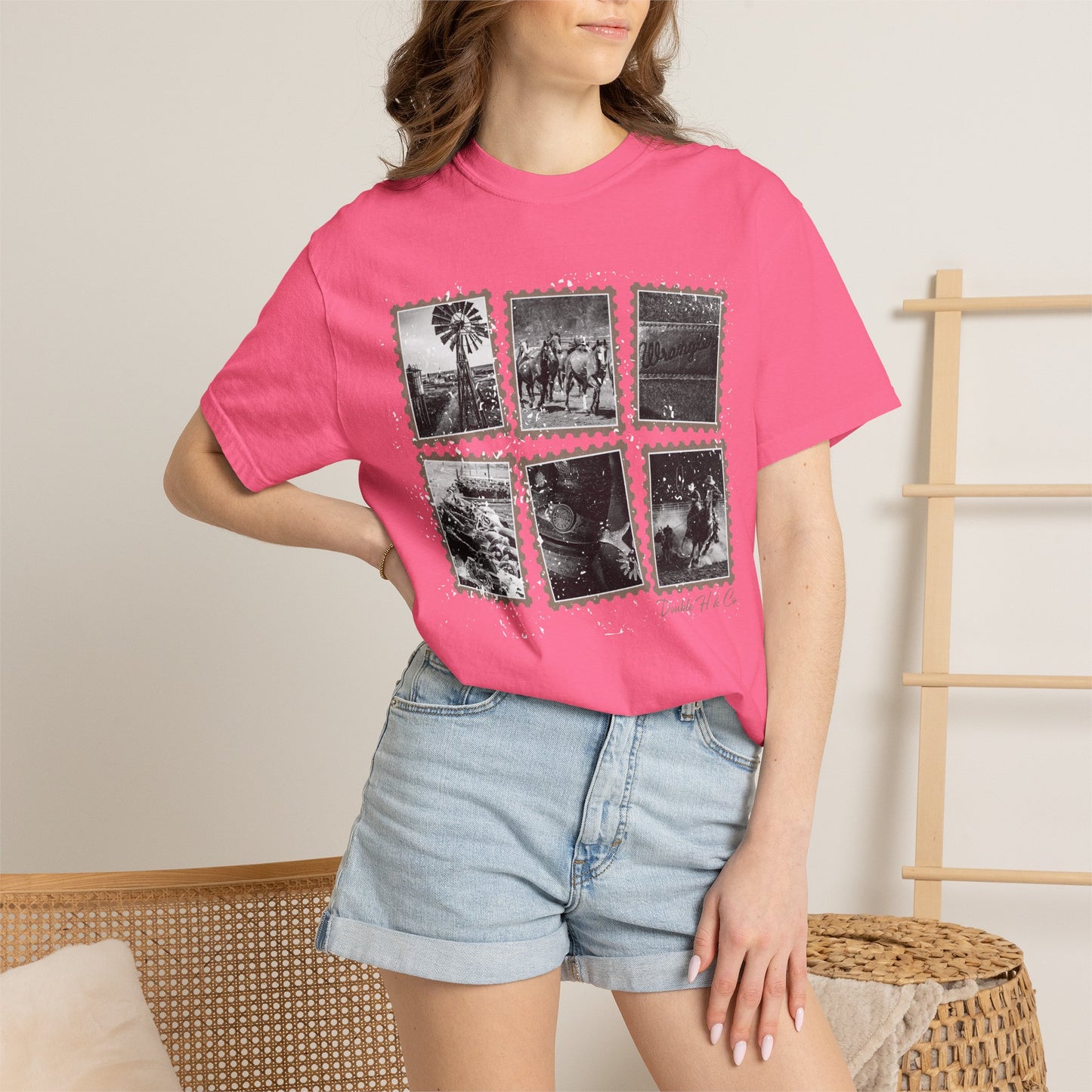 Rustic Postage Stamp Tee