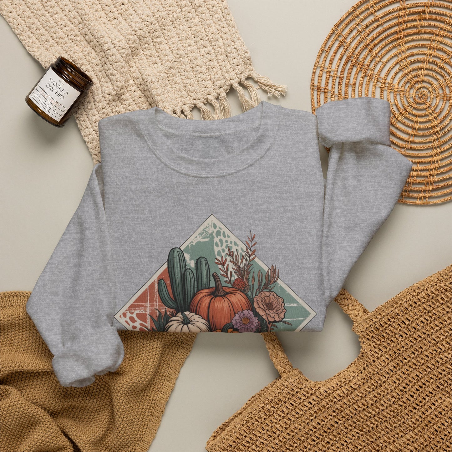 Rustic Fall Pumpkin Crewneck
