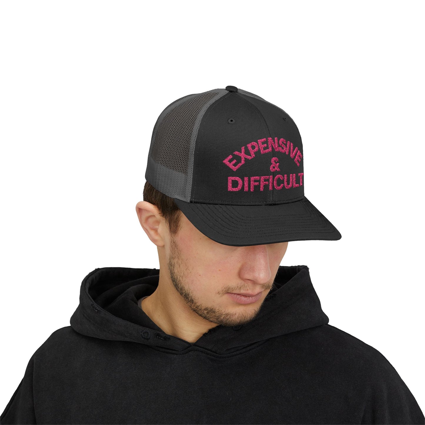 Expensive & Difficult Embroidered Trucker Hat