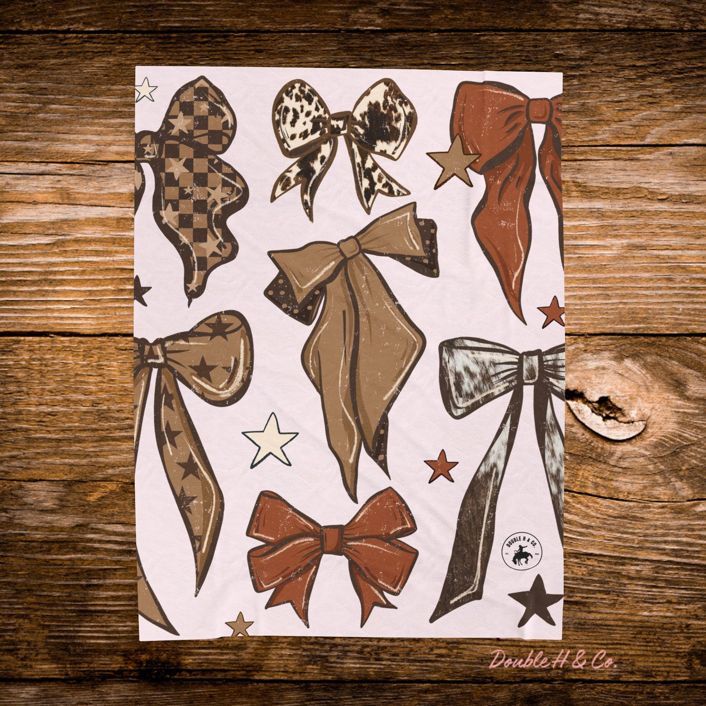 Western Bows Throw Blanket